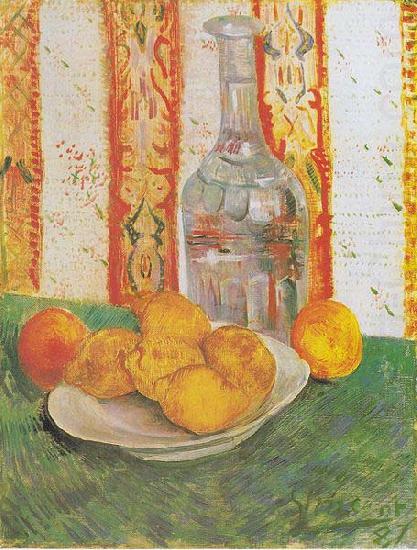 Still Life with Bottle and Lemons on a Plate, Vincent Van Gogh